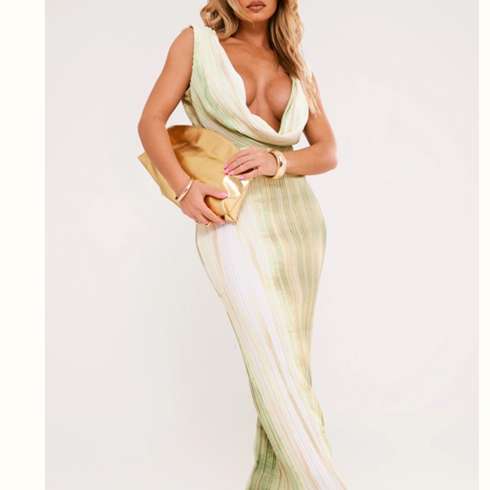 Pretty Little Thing Cowl Plunge Maxi Dress